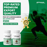 Ashwagandha Tablets by Arogyam, 60 Pack Of 2