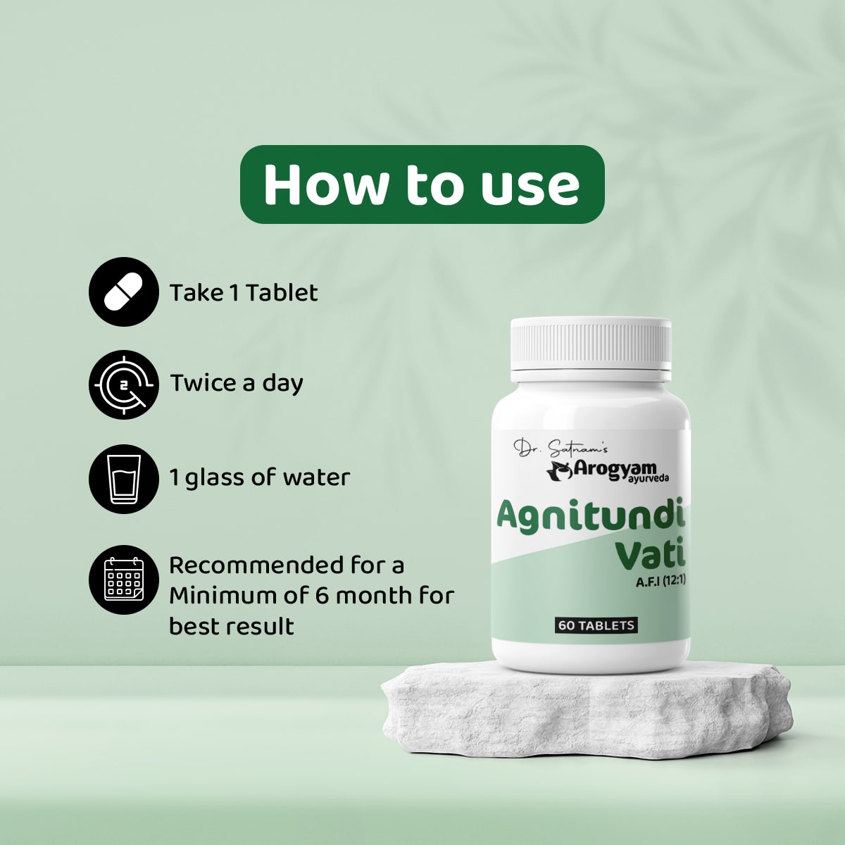 Agnitundi Vati Tablets by Arogyam, 60 Tablets