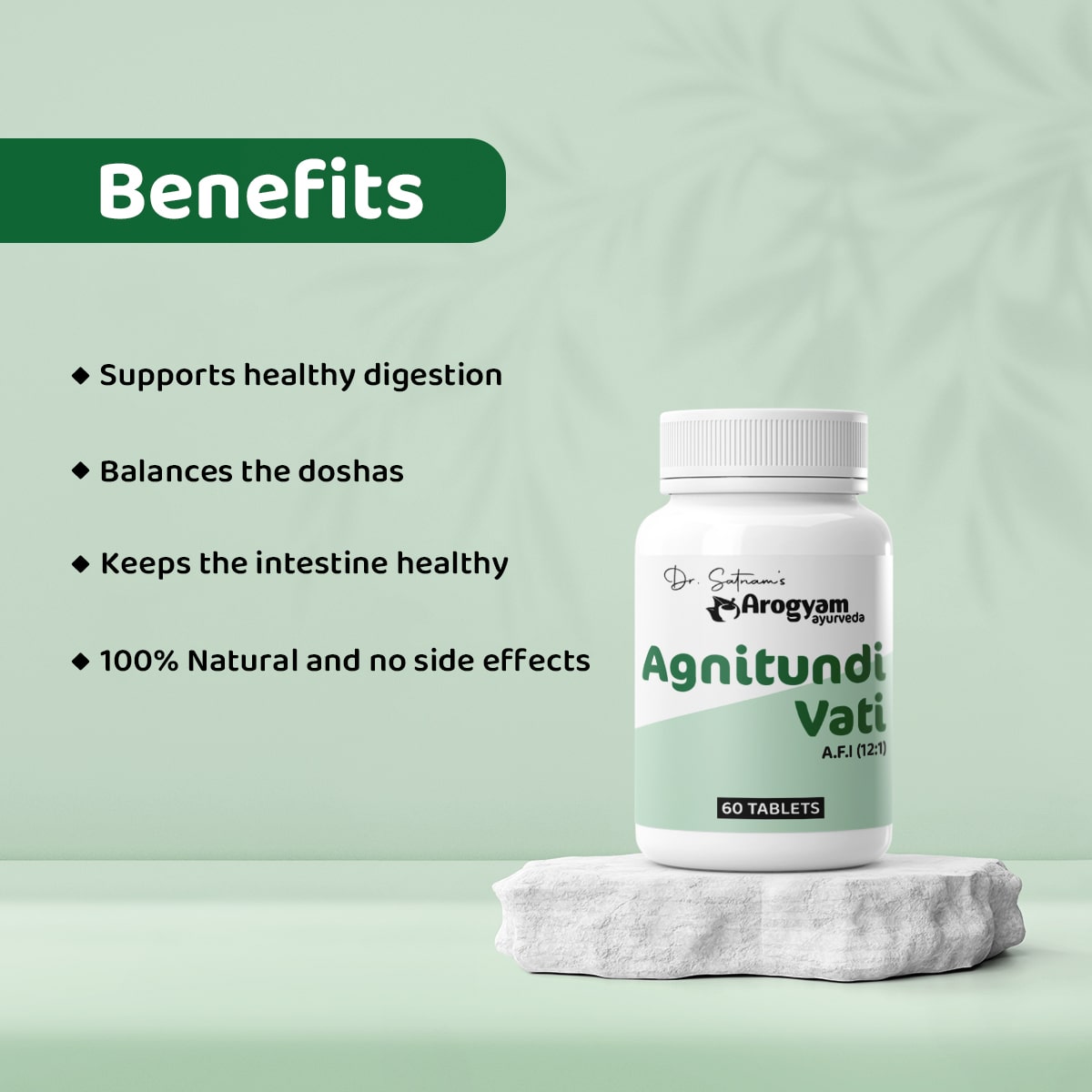 Agnitundi Vati Tablets by Arogyam, 60 Tablets