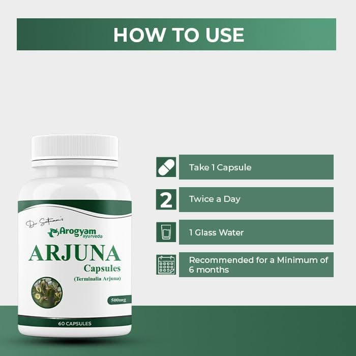 Arjuna Capsules by Arogyam, 60 Capsules