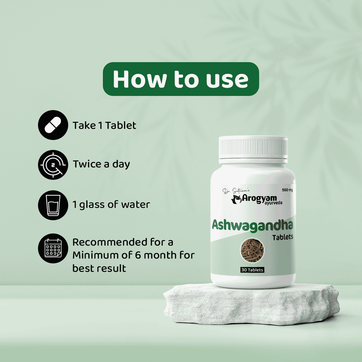 Ashwagandha Tablets by Arogyam, 30 Tablets