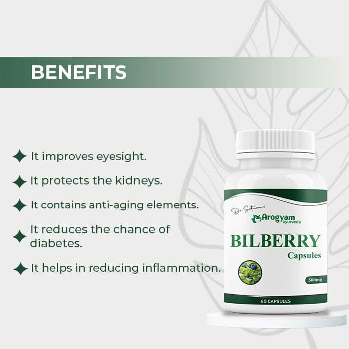 Bilberry Capsules by Arogyam, 60 Capsules