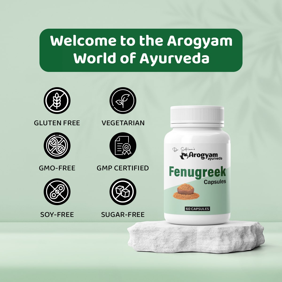 Fenugreek Capsules by Arogyam, 30 Capsules