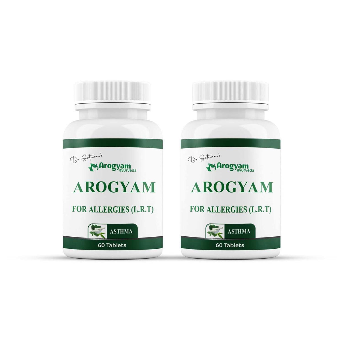Arogyam L.R.T. Tablets for Chronic cough, Asthma & Bronchitis, x2 Units