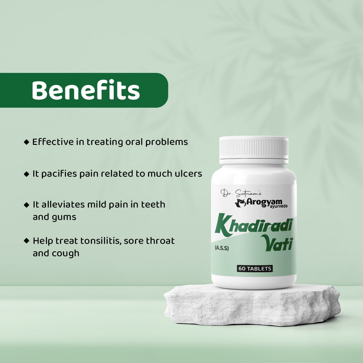 Khadiradi Vati Tablets by Arogyam, 60 Tablets