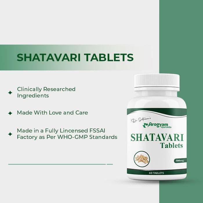 Shatavari Tablets by Arogyam, 60 Tablets
