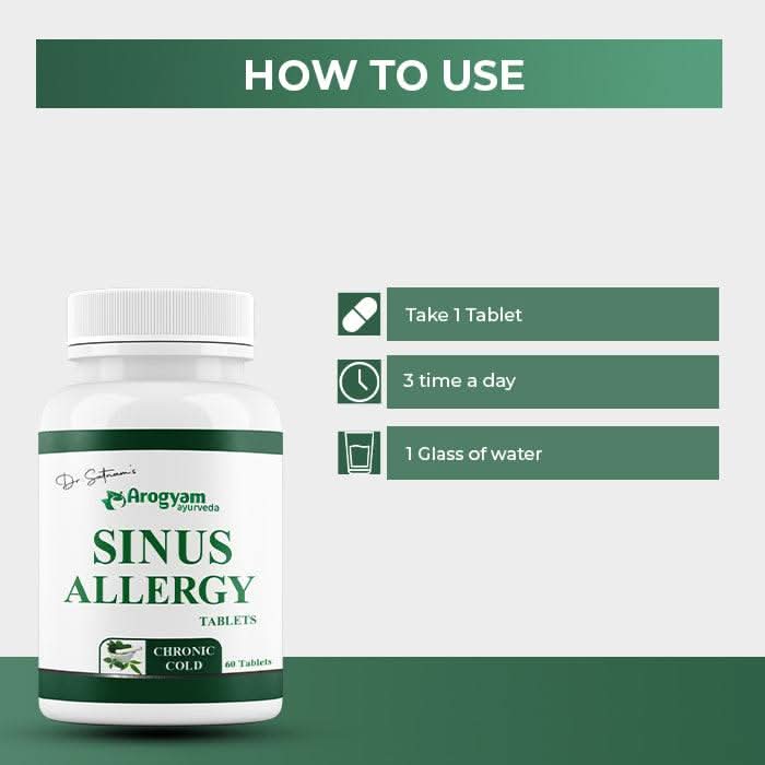 Sinus Tablets for Allergies, 60 Tablets x2 Units