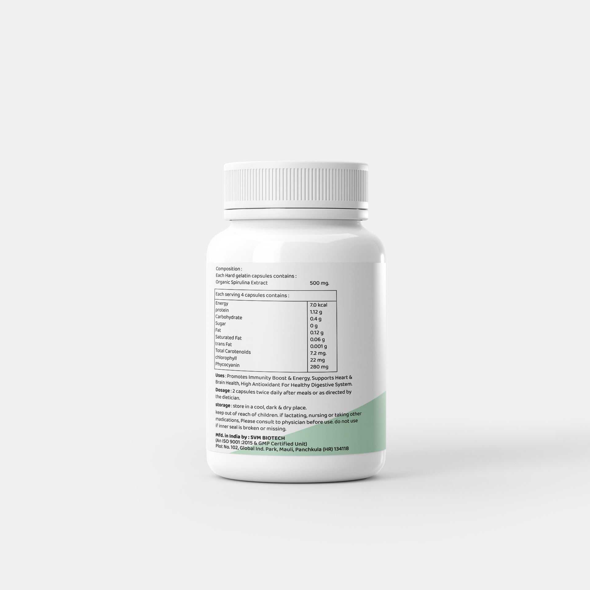 Spirulina Capsules, 30 Capsules
