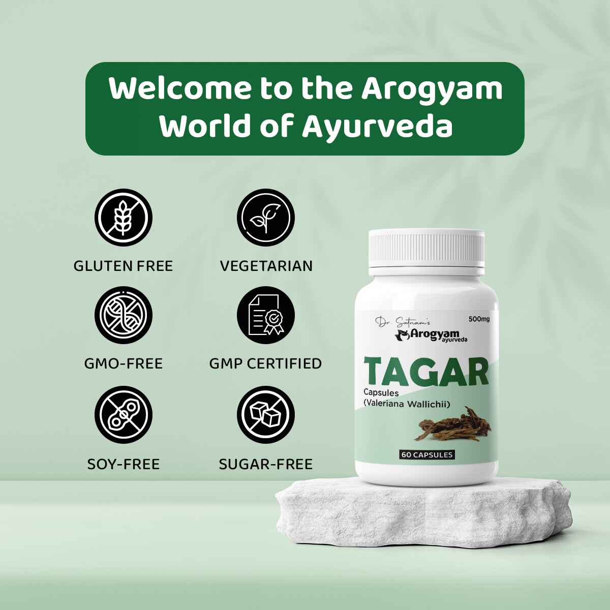 Tagar Capsules by Arogyam, 60 Capsules