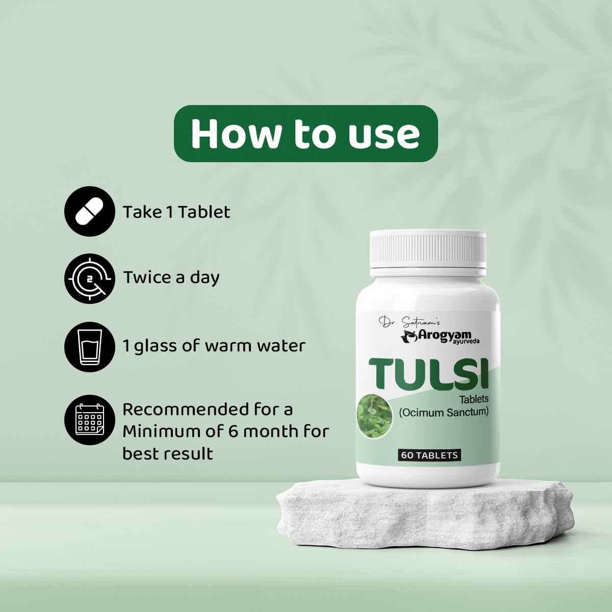 Tulsi Tablets by Arogyam, 60 Tablets