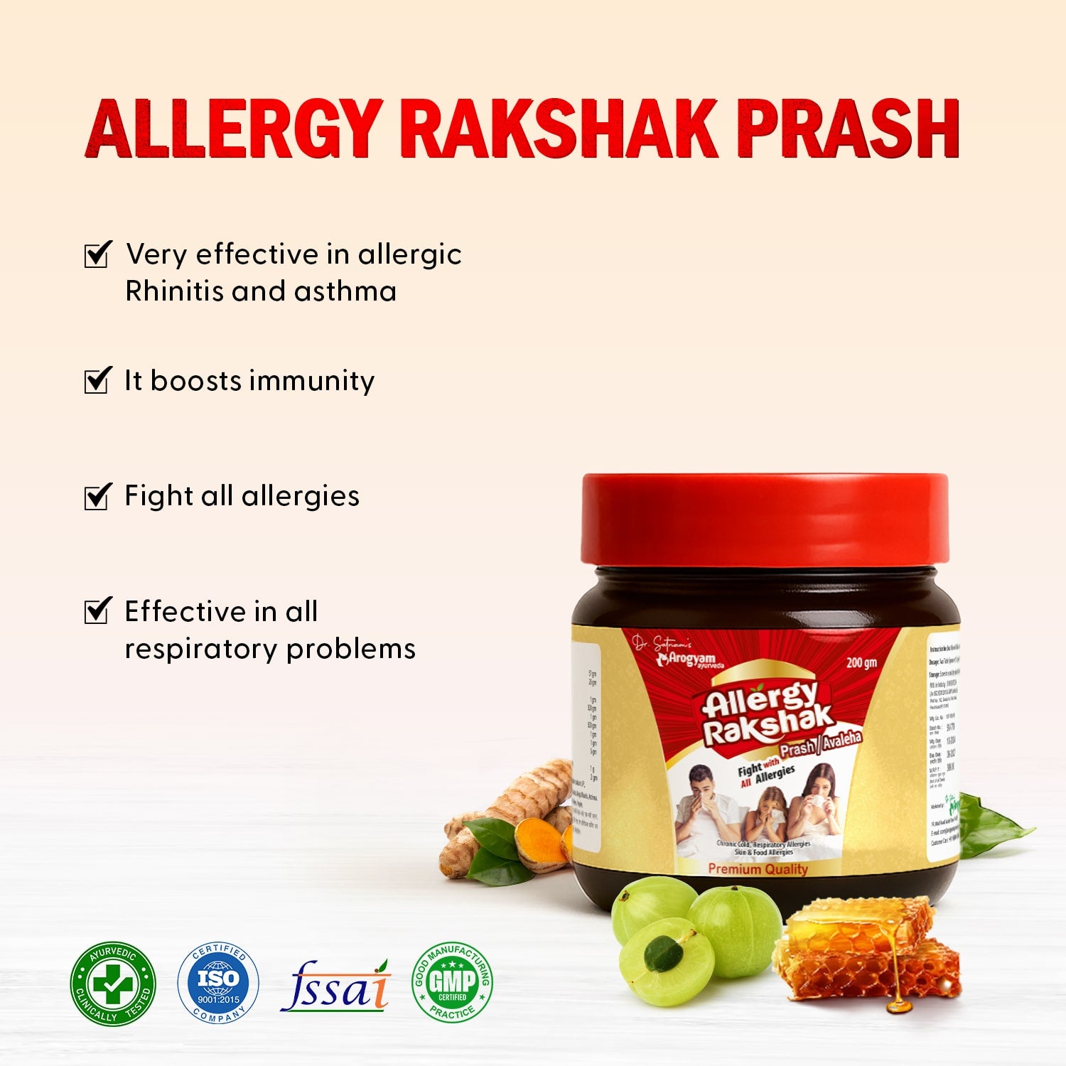 Allergy Rakshak Avaleha by Arogyam for Respiratory Allergies. 200g