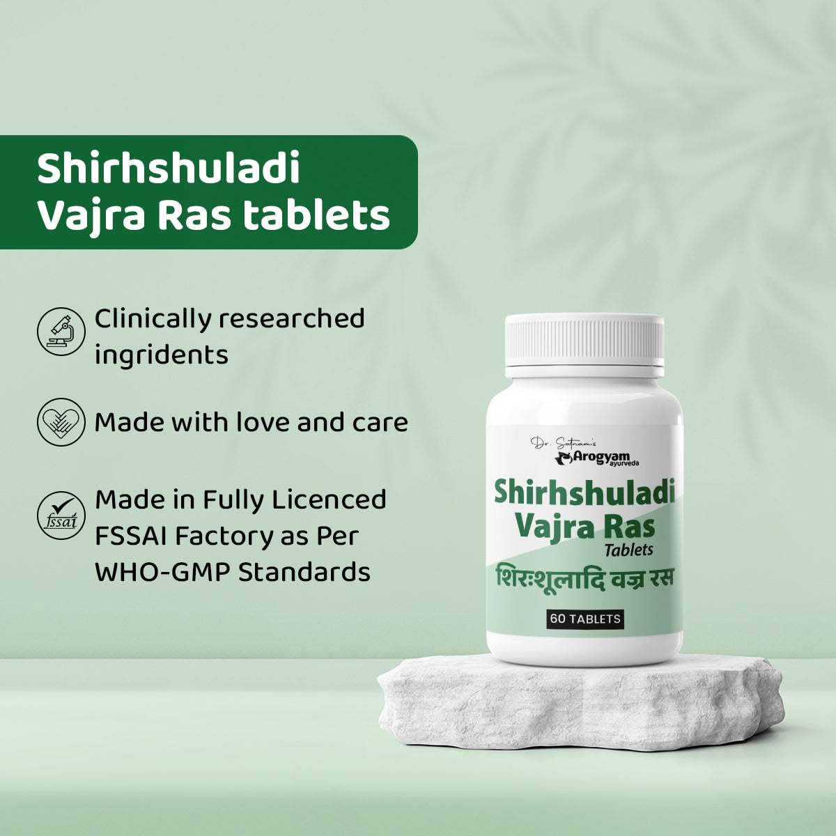 Shirhshuladi Vajra Ras by Arogyam - 60 Tabs