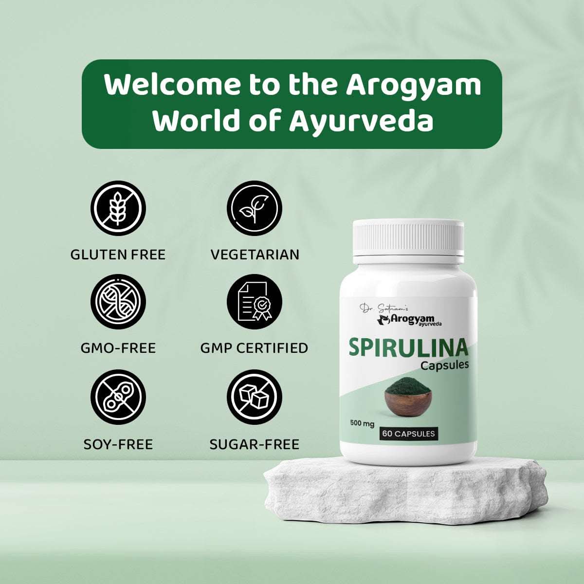 Spirulina Capsules, 30 Capsules